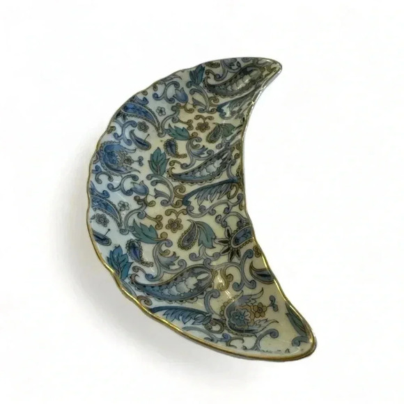 Vintage Other - Vintage Crescent Moon Hand Painted Dish